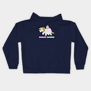 Sundae Saurus (with text) Kids Hoodie